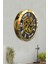 Hediyelik 36 cm Gold Metal Pizza Duvar Saati 4