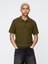 Erkek Haki Örgü Polo T-Shirt 1