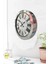 Hediyelik 36 cm Krom Metal Roma Rakamlı Duvar Saati 2