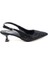 PS-31990 4,5 cm Topuklu Kadın Taşlı Arkası Açık Stiletto Abiye Ayakkabı 4
