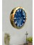 Hediyelik 36 cm Gold Metal Beyaz Romen Duvar Saati 4