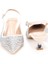 PS-32350 Kadın 4 cm Arkası Açık Taşlı Abiye Stiletto Ayakkabı 3