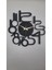 Modern Rakamlı Metal Siyah Duvar Saati - Hediye Saat- Ev / Ofis Saati - 50 x 50 cm 1