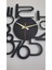 Modern Rakamlı Metal Siyah Duvar Saati - Hediye Saat- Ev / Ofis Saati - 50 x 50 cm 2