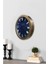 36 cm Eskitme Metal New Blue Duvar Saati 2