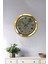 Hediyelik 36 cm Gold Metal Toprak Duvar Saati 1