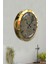 Hediyelik 36 cm Gold Metal Toprak Duvar Saati 3