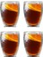 Çift Cidarlı Buzlu Kahve - Latte - Çay Bardağı Seti - Cam Kupa Seti 300 Ml x 4 Adet 2221 1