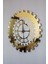Küçük Dekoratif Duvar Saati Modern Roma Rakamlı Çift Kat Beyaz Mdf Üzeri Gold Aynalı Pleksi 40X40 C 4