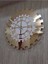 Beyaz Asil Oval Şık Gold Aynalı Pleksi Modern Ev Ofis Saati 40X40 cm 1