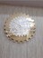 Beyaz Asil Oval Şık Gold Aynalı Pleksi Modern Ev Ofis Saati 40X40 cm 3