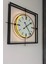 Siyah Kristal Square 60 cm Modern Duvar Saati 3