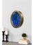 Hediyelik 36 cm Eskitme Metal Blue Duvar Saati 2