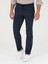 Erkek Lacivert Slim Fit Keten Karışımlı Pantolon 50265205-VR033 2