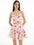 Domates Desenli Askılı Crop Pembe Kadın Bluz BLZ00393 1