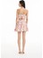 Domates Desenli Askılı Crop Pembe Kadın Bluz BLZ00393 5