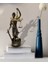 Hediyelik Dekoratif Obje Heykel Biblo Adalet Terazisi Heykeli Themis 20 Cm. Antik Gold & Antik Mavi 7