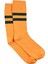 Erkek Turuncu-Haki Çizgili Tenis Çorap 1