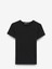 Tarelıa Kadın Bisiklet Yaka Kısa Kollu Slim Siyah T-Shirt 1