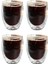 Çift Cidarlı Çizgili Cam - Kahve - Latte - Espresso - Meşrubat - Bardak Seti 300 Ml x 4 Adet 2322 3