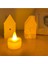 2'li Tealight Mumluk Kış Evleri, Çam Ağaçı Desenli Noel Evleri, Balkon Süsü, Konsol Süsü Minik Evle 3