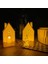 2'li Tealight Mumluk Kış Evleri, Çam Ağaçı Desenli Noel Evleri, Balkon Süsü, Konsol Süsü Minik Evle 4
