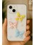 Apple iPhone 13 - 14 - 15 Kılıf Şeffaf Simli Renkli 3D Kelebek Desenli Fiyonk Kurdale Silikon Kapak 2