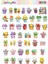 Kawaii Plants ( Bitkiler ) Temalı 1 Sayfa A4 46 Adet Sticker Set 2
