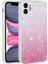 iPhone 11 Kılıf Renk Geçişli Mermer Desenli Sert Silikon Mkst Granit Kapak-No1 1