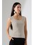 Leon U Yaka Ay Kollu Esnek Basic Kaşkorse Kadın Bluz & Tshirt & Tişört - 1