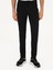 Erkek Siyah Slim Fit Beli Bağcıklı Kanvas Pantolon 50292330-VR046 2