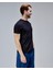 Joplın Siyah Bisiklet Yaka Baskılı Standard Fit Erkek Tshirt 3