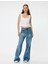 Yeni Sezon Crop Üst Kolsuz Dokulu Düğmeli Dantel Detaylı Slim Fit 2