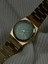 Woman Green Screen Gold Cord Vintage Wristhwatch 1