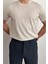 Erkek Bej Slim Fit Bisiklet Yaka Triko T-Shirt 1