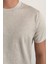 Erkek Bej Slim Fit Bisiklet Yaka Triko T-Shirt 4