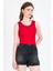 Kırmızı Şerit Detaylı Örme Crop Atlet 1049 2