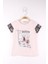 Kız Çocuk Çerçeve Baskılı Taş Işlemeli Tişört 1