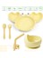 Yengeç Figürlü Vakumlu Silikon Beslenme Seti / Sarı 1
