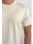 Erkek Beyaz Slim Fit Bisiklet Yaka Triko T-Shirt 5