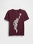 Erkek Çocuk Bordo Grafik Baskılı T-Shirt 1