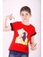 Kız Çocuk Kız Baskılı Kolları Inci Detaylı Tişört 1