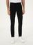 Erkek Siyah Slim Fit Beli Lastikli Esnek Kanvas Pantolon 50306188-VR046 2