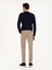 Erkek Vizon Slim Fit Pamuk Karışımlı Kanvas Pantolon 50292446-VR052 1