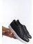 ET166 Prestige Bağcıklı Cilt Kapitone Desenli Erkek Günlük Sneaker Ayakkabı Bt - Siyah 4