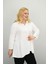 Kadın Büyük Beden Fırfır Detaylı Gömlek 1720-25-1 4