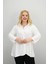 Kadın Büyük Beden Fırfır Detaylı Gömlek 1720-25-1 5