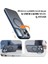 iphone 15 Pro Max Uyumlu Metal Lens Koruma Çerçevesi/standlı Güçlü Mıknatıslı Bağımsız Buton Hoparlör Koruma Mat Şeffaf Telefon Kılıfı (Mavi) 2