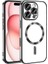 Apple Ile Uyumlu iPhone 16 Pro Max Kılıf Kamera Korumalı Magsafe Wireless Şarj Özellikli Zore Demre Kapak Siyah 1