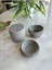 Taş Dokulu Gri Beton Modern Dekoratif 3 Lü Set Obje Biblo 4